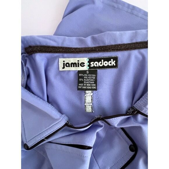 Jamie Sadock Top Womens S Purple With Black Golf Short Sleeve V Neck Polo Shirt - Picture 6 of 7
